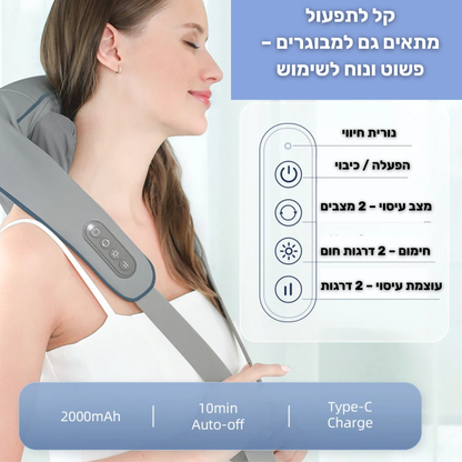 רילקסו קומפורט פרו עיסוי מקצועי לצוואר ולכתפיים