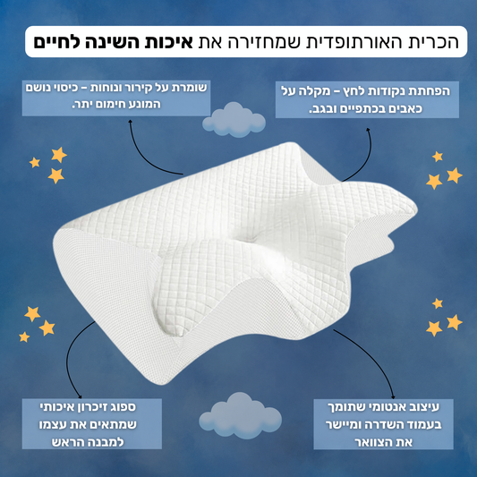 RELAXO PRO – כרית אורטופדית לשינה טובה